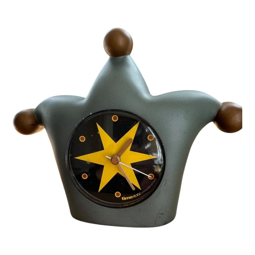 Karllsson Timestone Longford Design Jester Shape‎ Clock works see video